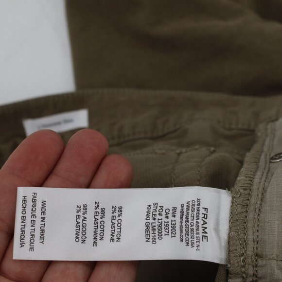 Frame pants Men 36 L32 L'Homme Slim corduroy Mid Rise Stretch flat front pocket - Picture 11 of 12